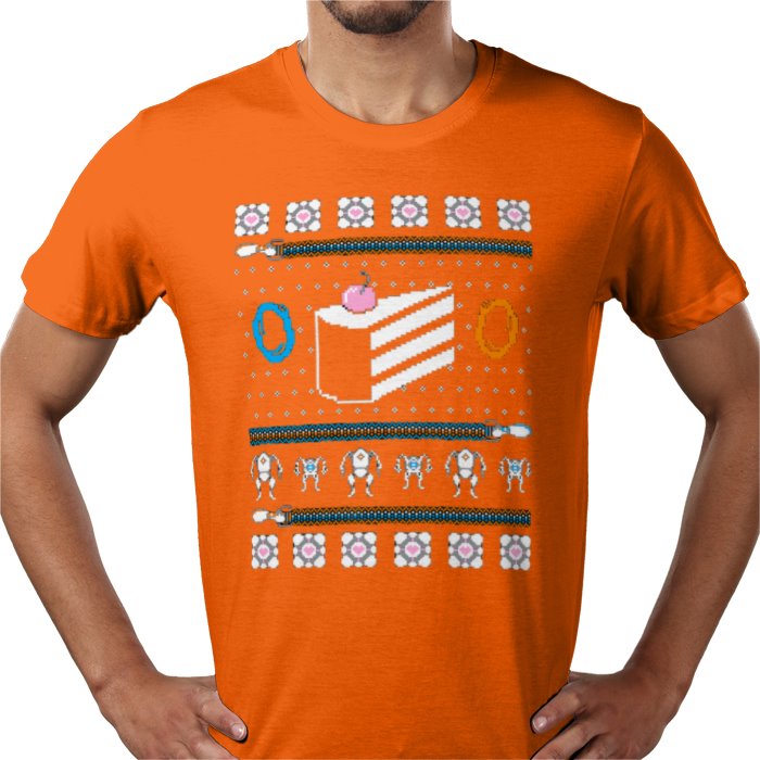 Ugly Jumper Style - Portal Cake Christmas T Shirt