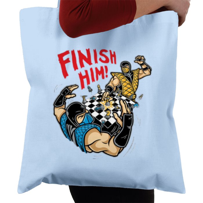 Mortal Kombat - Finish Him Chess Tote Bag