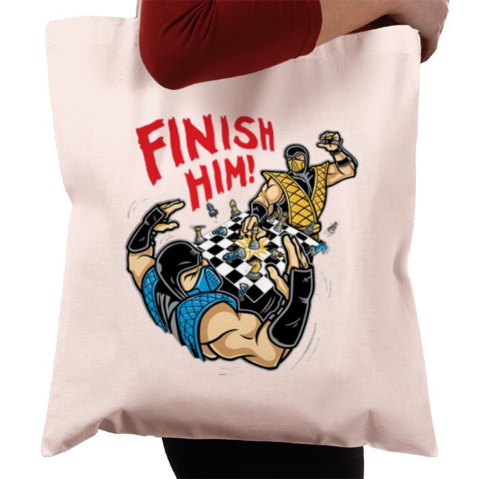 Mortal Kombat - Finish Him Chess Tote Bag