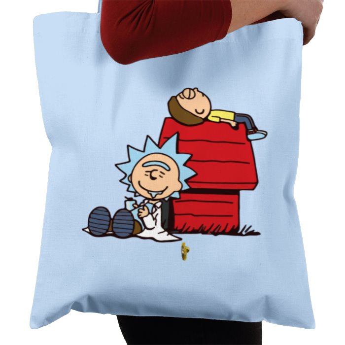 Rick & Morty & Snoopy - Snoopy Rick Tote Bag