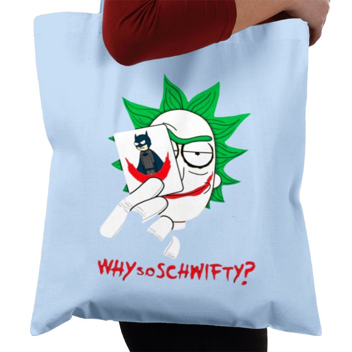 Rick & Morty & Batman - Why So Schwifty Tote Bag