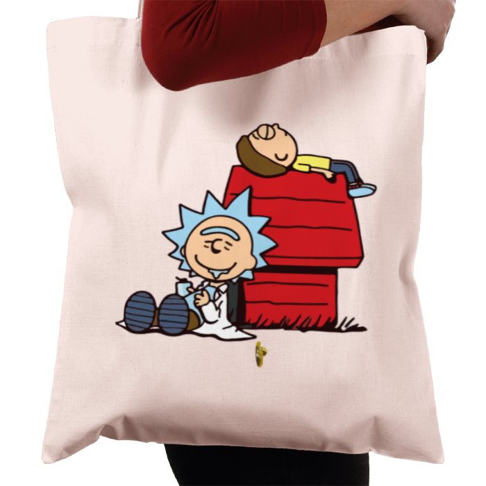Rick & Morty & Snoopy - Snoopy Rick Tote Bag