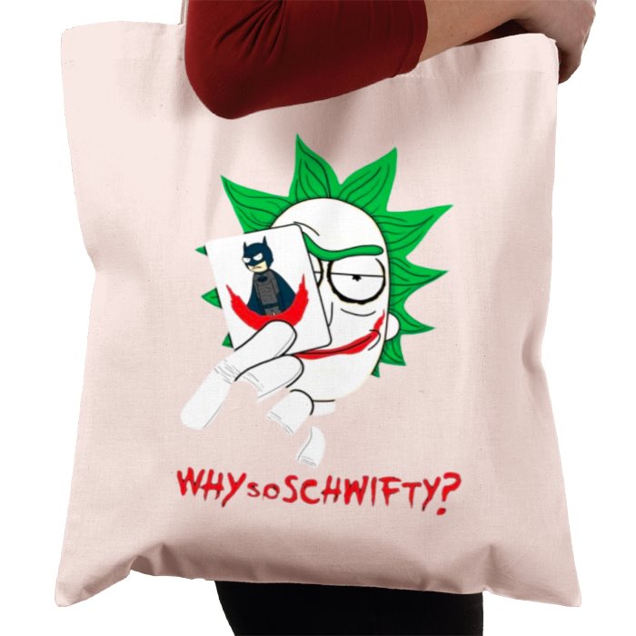Rick & Morty & Batman - Why So Schwifty Tote Bag