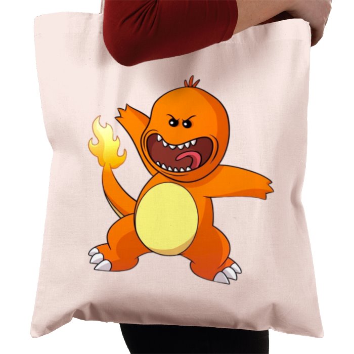 Rick & Morty & Pokémon - Meeseeks x Charmander Tote Bag