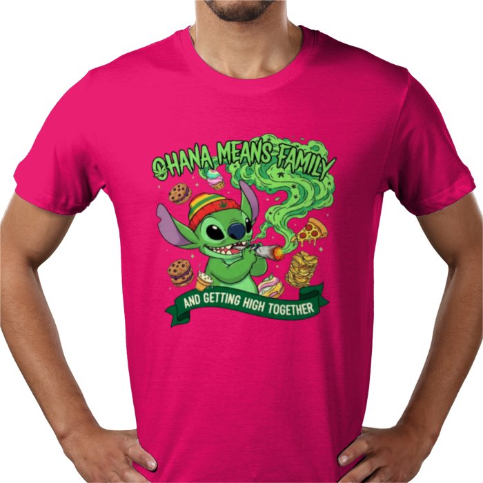 Stitch Ohana Cannabis Theme T-shirt