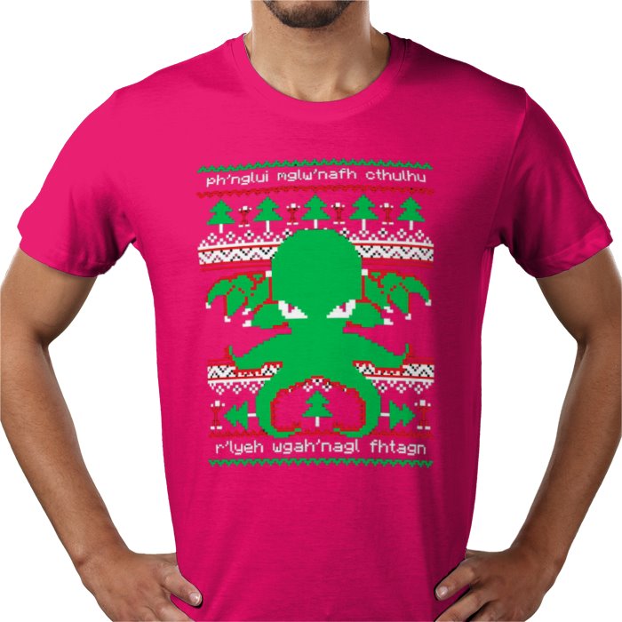 Ugly Jumper Style - Cthulhu Cultist Christmas T Shirt