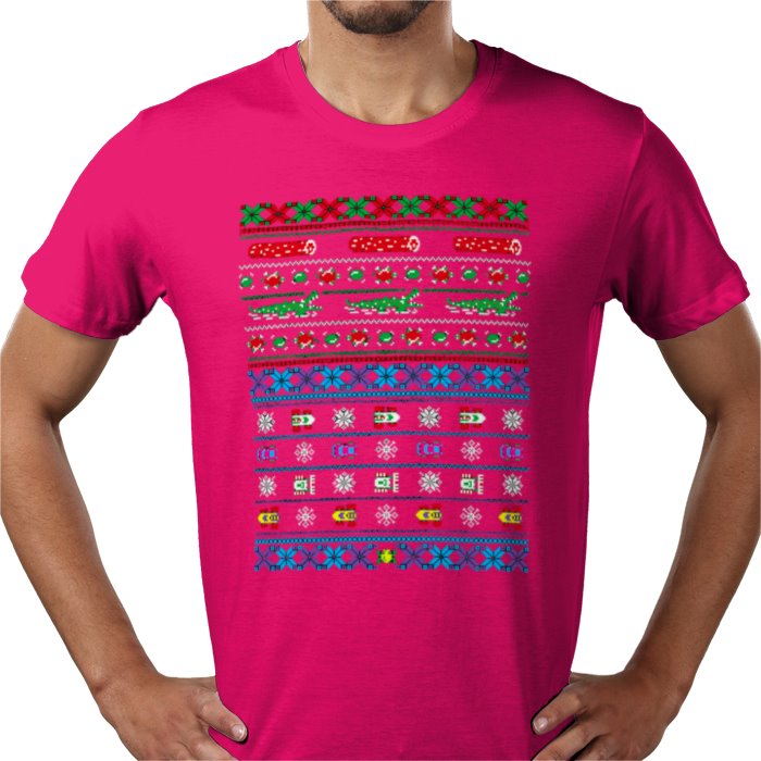 Ugly Jumper Style - Frogs Logs & Automobiles Christmas T Shirt