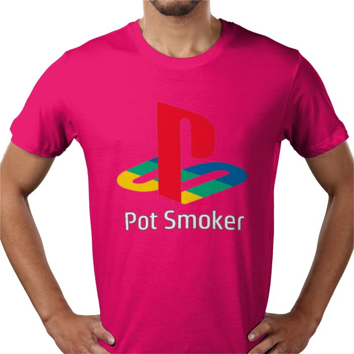 PlayStation Logo Pot Smoker Parody T-shirt