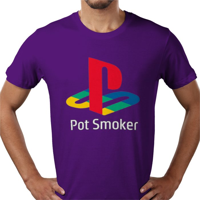 PlayStation Logo Pot Smoker Parody T-shirt