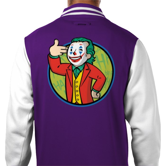 Fallout & Joker - Hand Gun Gesture Varsity Jacket