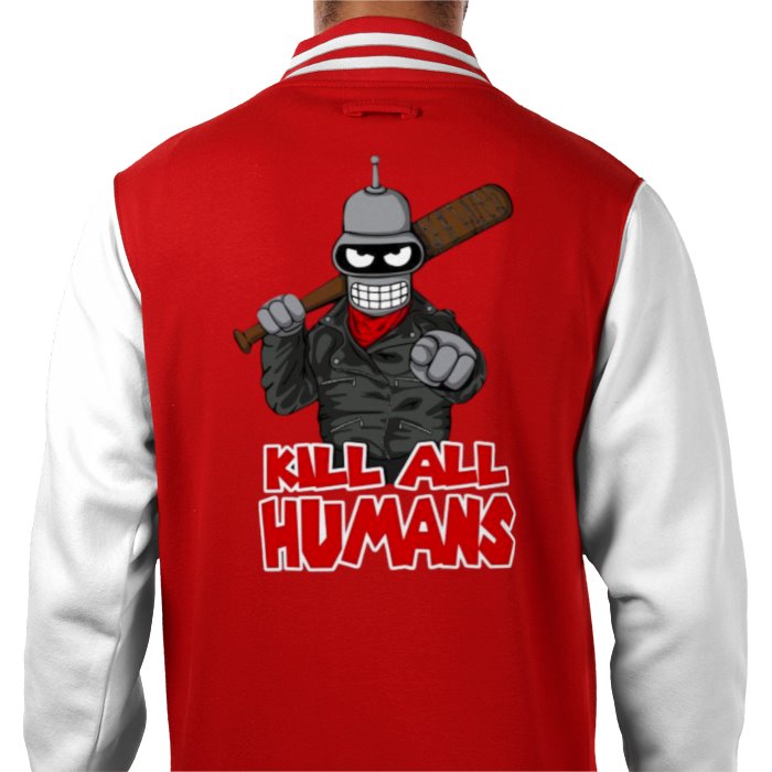 Futurama x The Walking Dead - Kill All Humans Varsity Jacket