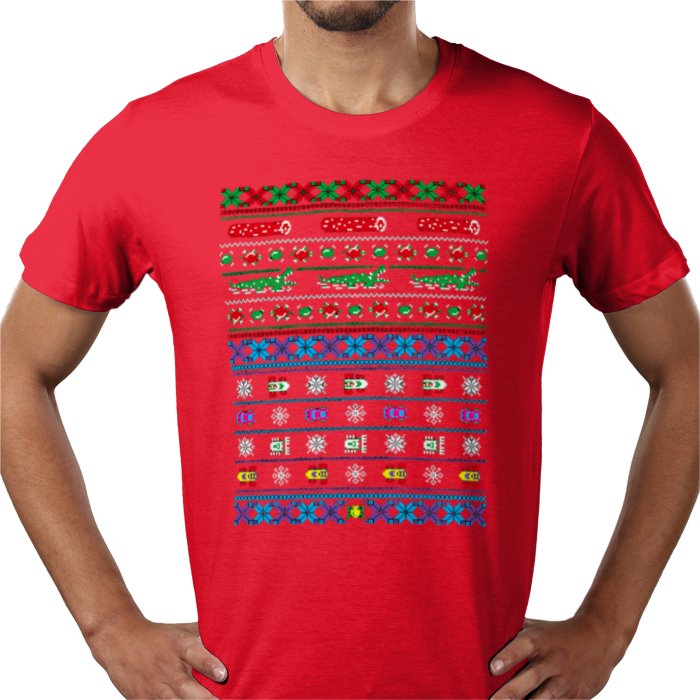 Ugly Jumper Style - Frogs Logs & Automobiles Christmas T Shirt