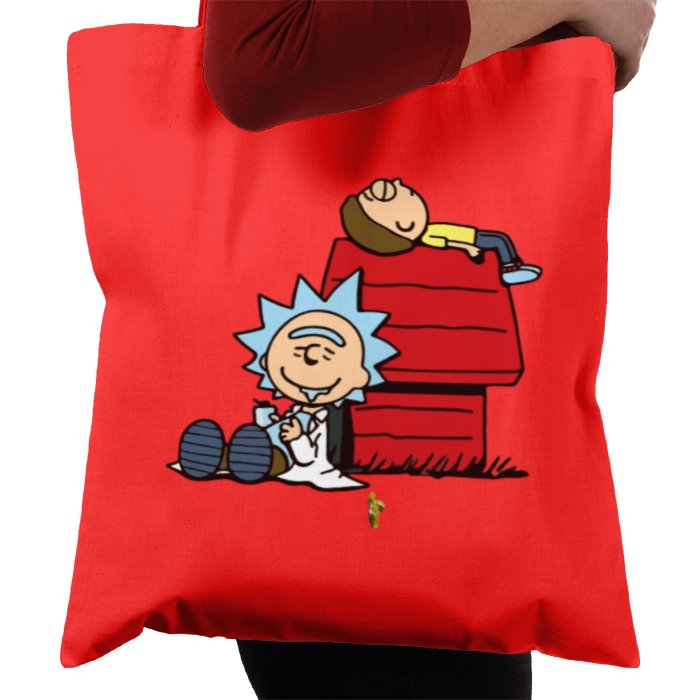 Rick & Morty & Snoopy - Snoopy Rick Tote Bag