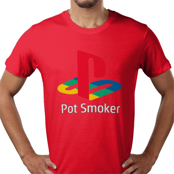 PlayStation Logo Pot Smoker Parody T-shirt