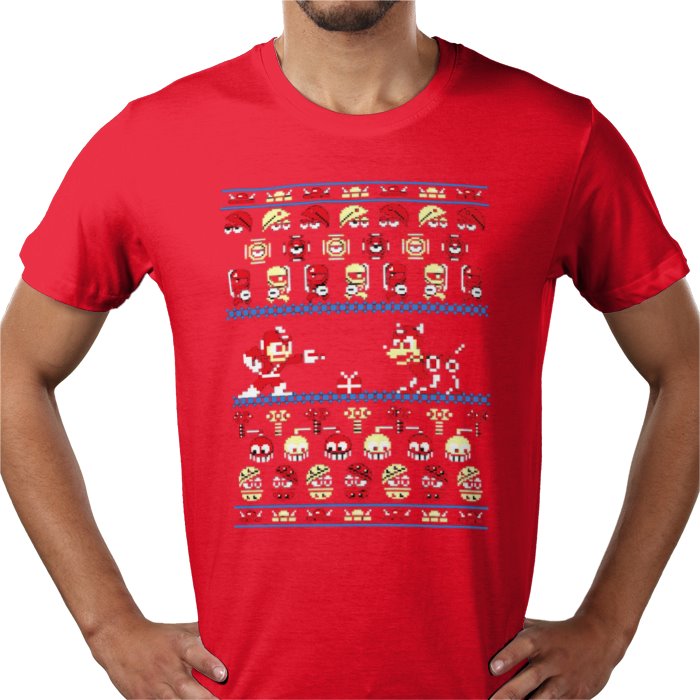 Ugly Jumper Style - Mega Man Christmas T Shirt