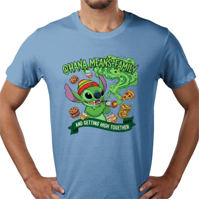 Stitch Ohana Cannabis Theme T-shirt
