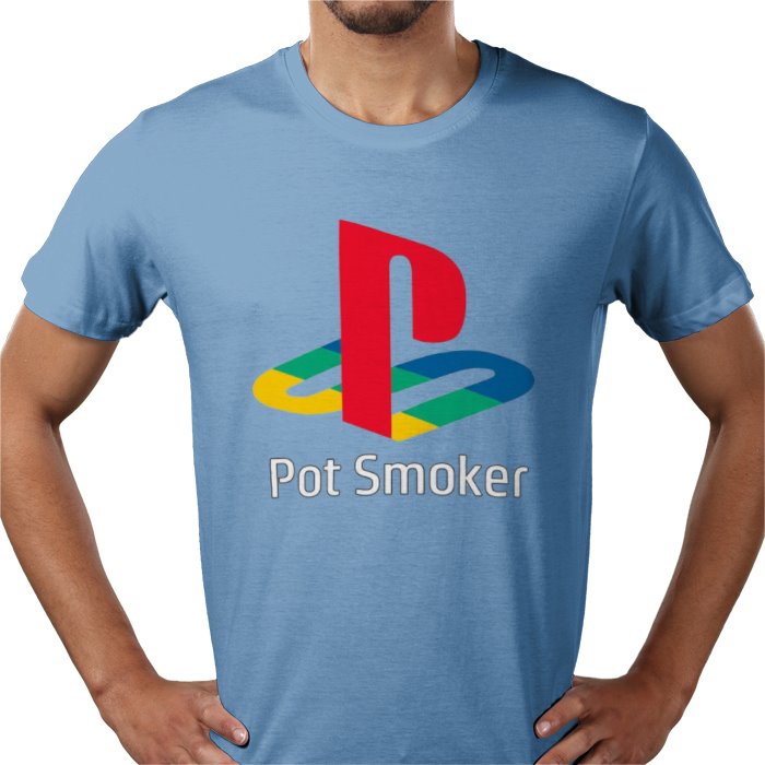 PlayStation Logo Pot Smoker Parody T-shirt