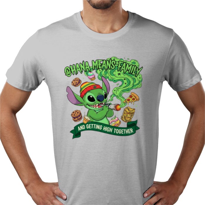 Stitch Ohana Cannabis Theme T-shirt