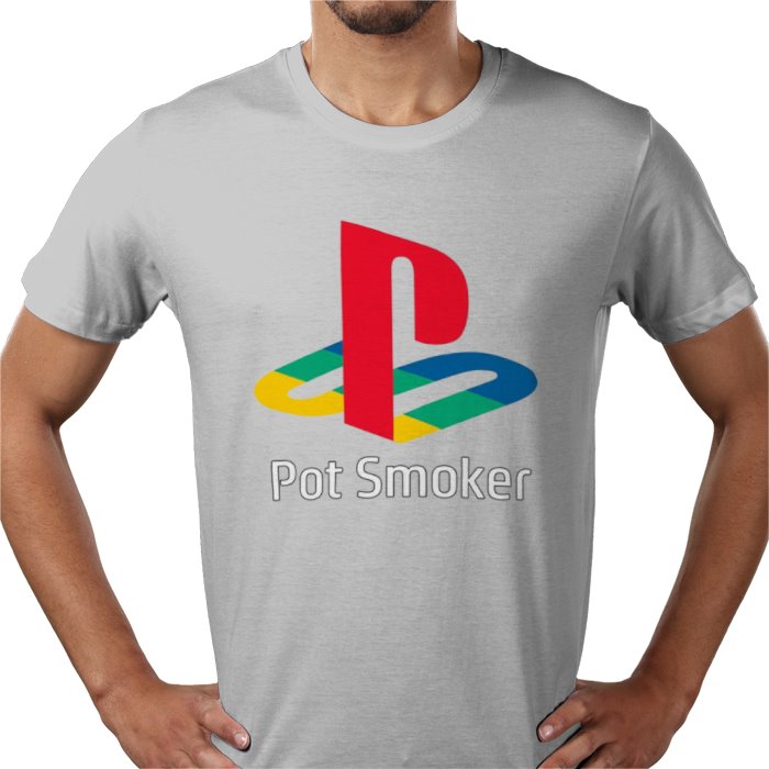 PlayStation Logo Pot Smoker Parody T-shirt