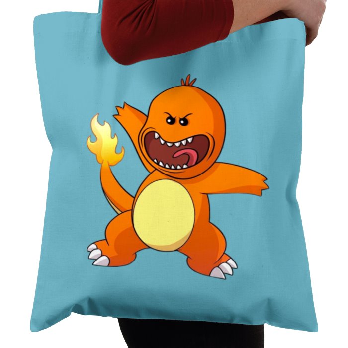 Rick & Morty & Pokémon - Meeseeks x Charmander Tote Bag