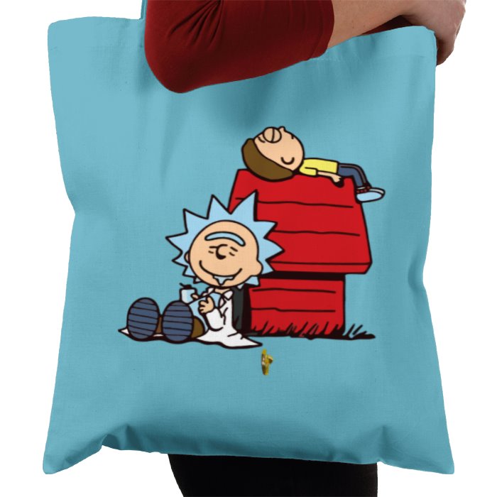 Rick & Morty & Snoopy - Snoopy Rick Tote Bag