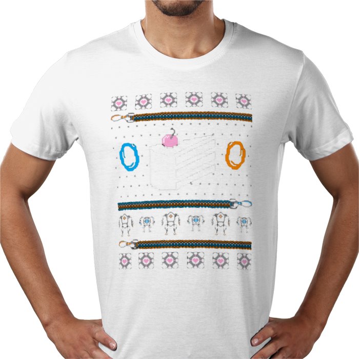 Ugly Jumper Style - Portal Cake Christmas T Shirt