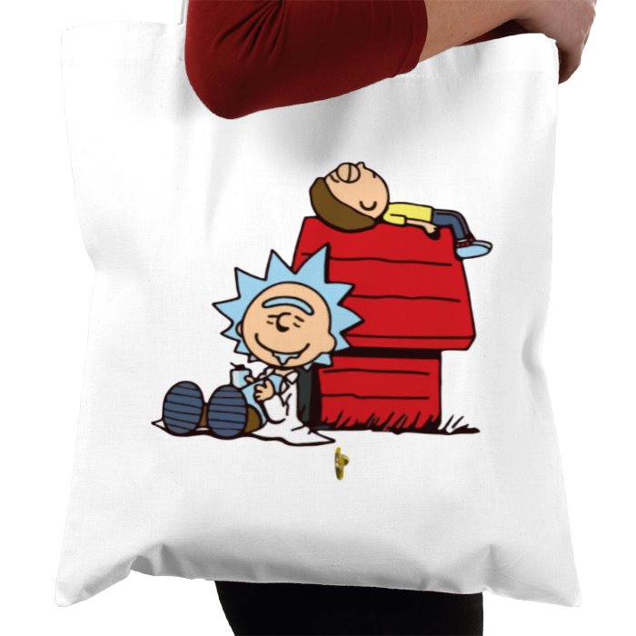 Rick & Morty & Snoopy - Snoopy Rick Tote Bag
