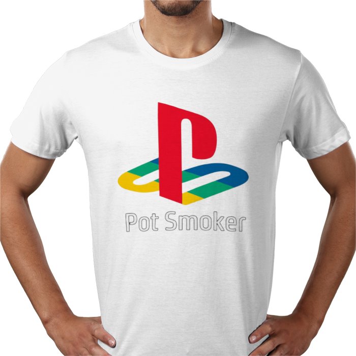 PlayStation Logo Pot Smoker Parody T-shirt