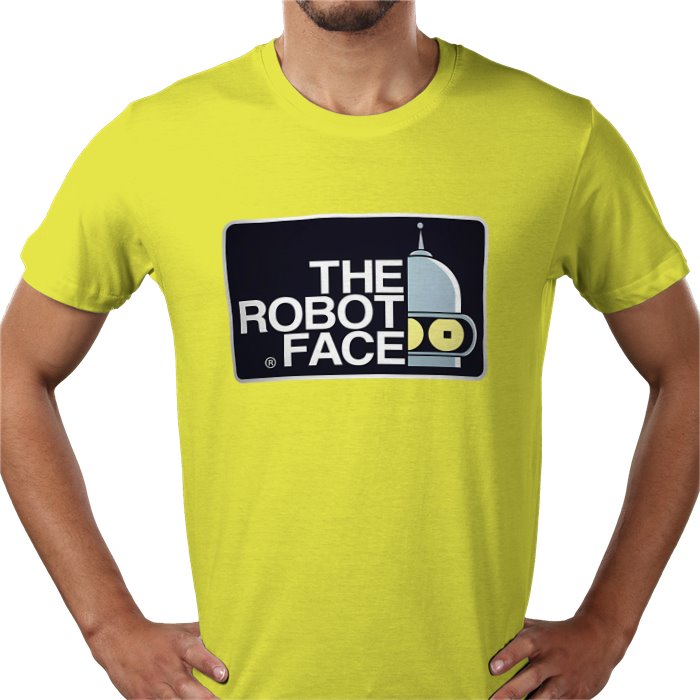 Futurama x The North Face Parody - The Robot Face T-Shirt