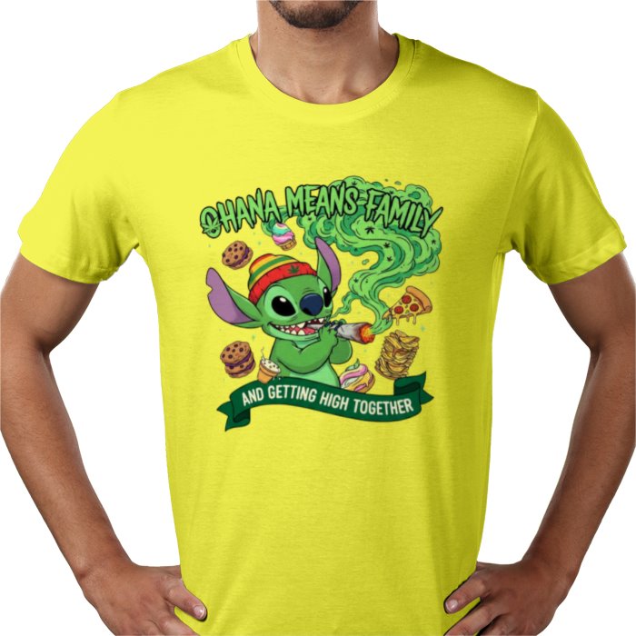 Stitch Ohana Cannabis Theme T-shirt