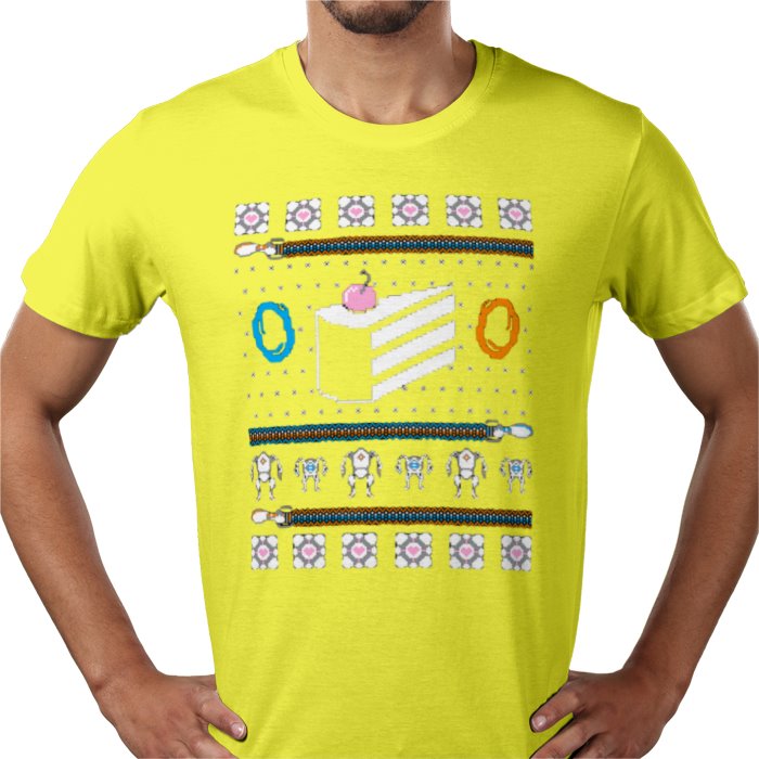 Ugly Jumper Style - Portal Cake Christmas T Shirt