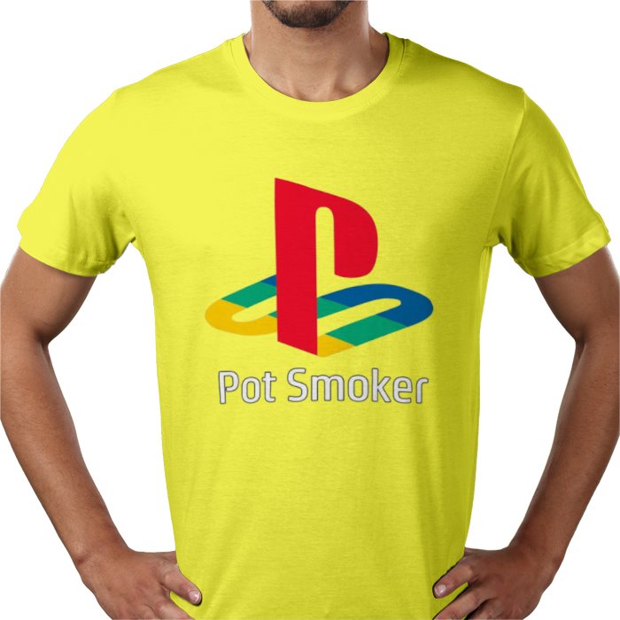 PlayStation Logo Pot Smoker Parody T-shirt