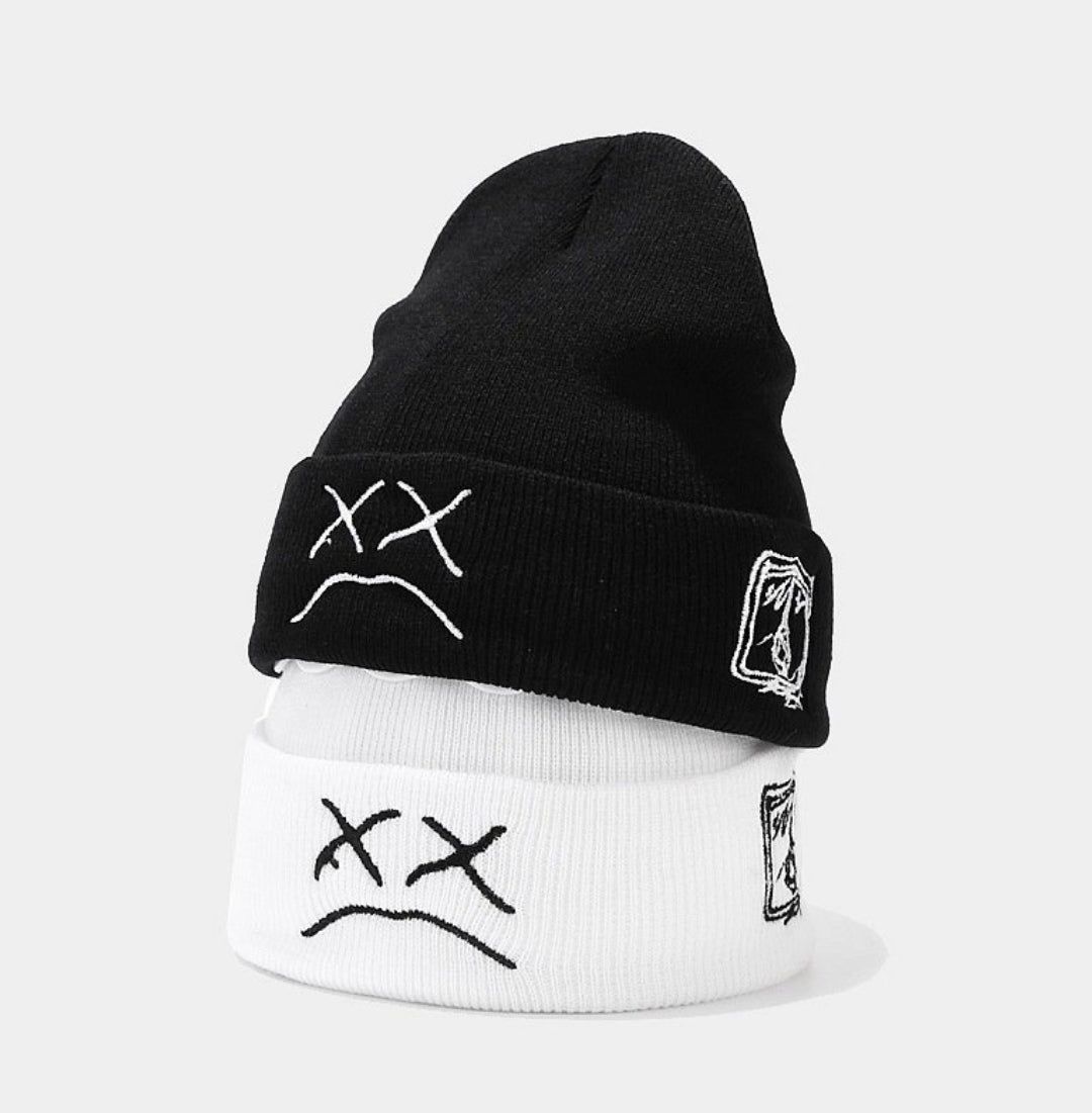 Sad Smile Graffiti Beanie