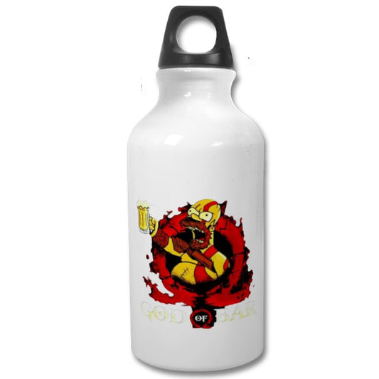 The Simpsons & God Of War - God Of Bar Water Bottle