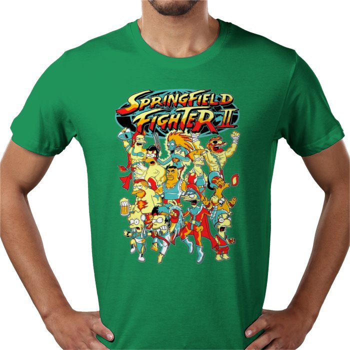 The Simpsons x Street Fighter 2 Parody T-Shirt