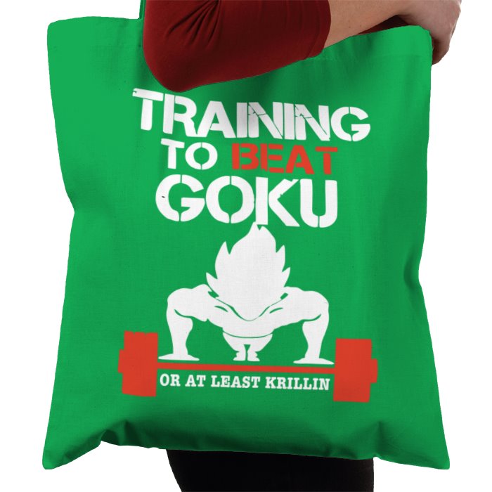 Dragonball Z - Training To Beat Goku Tote Bag