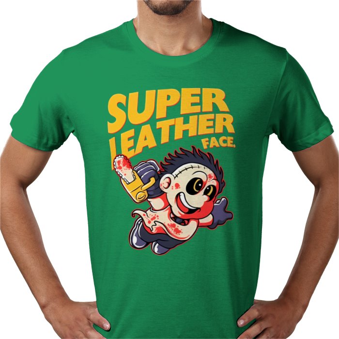 Texas Chainsaw Massacre x Super Mario Bros - Super Leatheface T Shirt