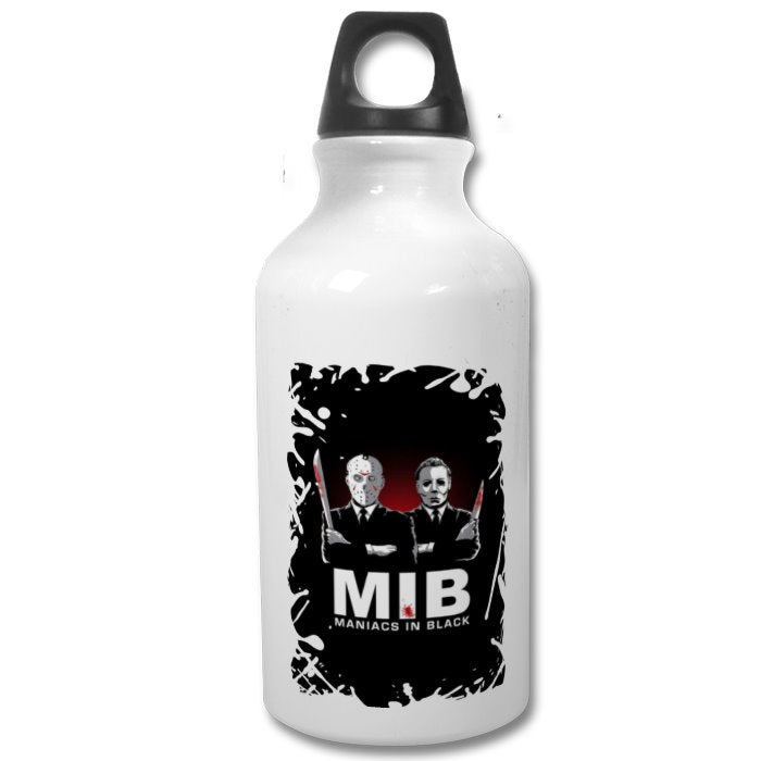 Men In Black & Friday 13th & Halloween - Maniacs In Black Water Bottle