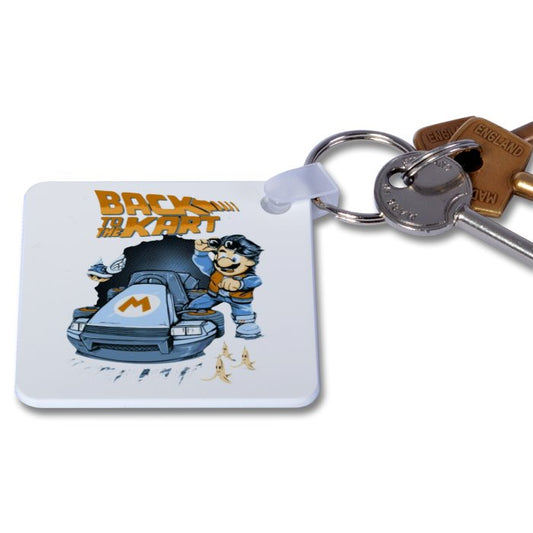 Mario Kart & Back To The Future - Back To The Kart Keyring