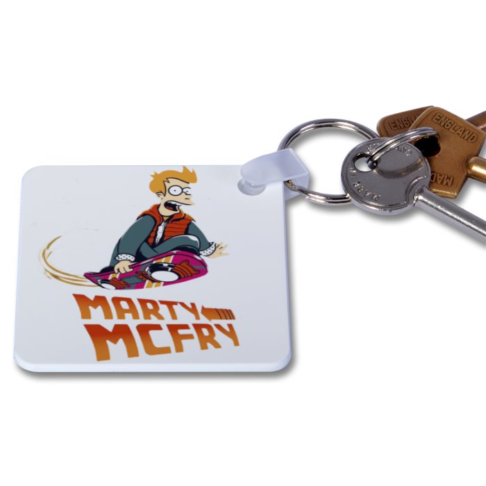 Futurama x Back To The Future - Marty McFry Logo Keyring