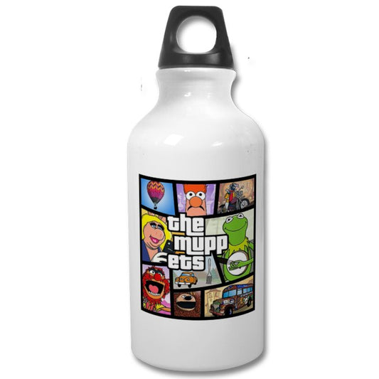 The Muppets & Grand Theft Auto - Grand Theft Auto Style Water Bottle