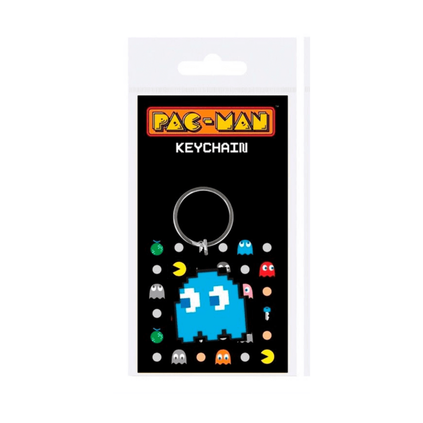 Pac-Man Blue Ghost Rubber Keychain | Retro Arcade Gaming Gift