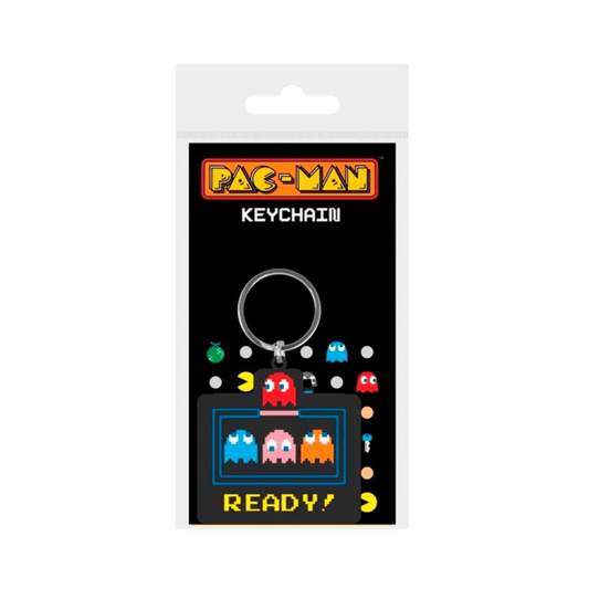 Pac-Man Crew Rubber Keychain | Retro Arcade Gaming Gift
