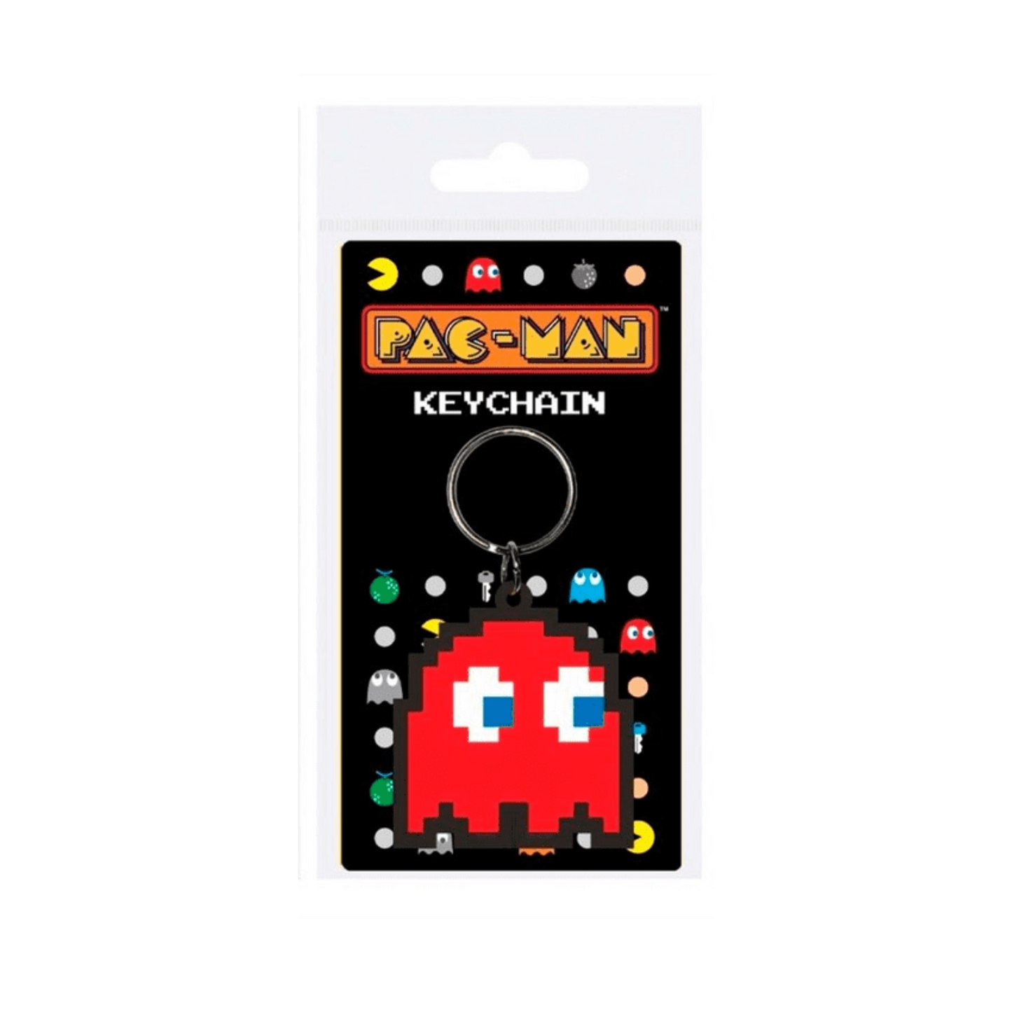 Pac-Man Red Ghost Blinky Rubber Keychain | Retro Arcade Gaming Gift