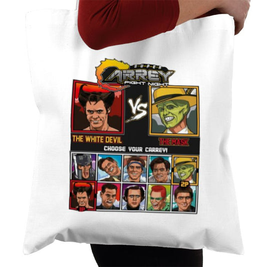 Jim Carrey & Fight Night & Street Fighter - Super Carrey Fight Night Tote Bag