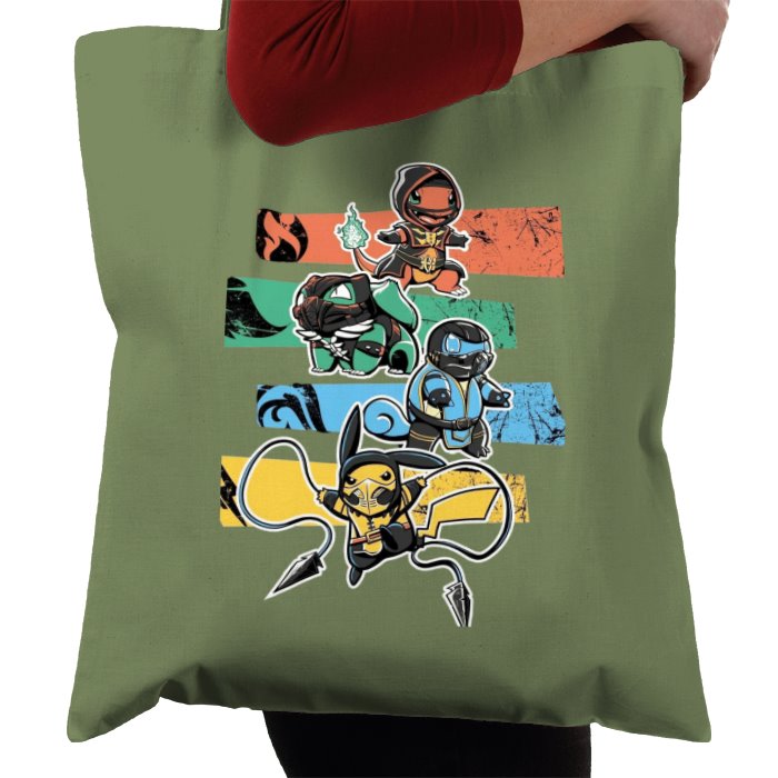 Pokémon & Mortal Kombat - Kombat Starters Tote Bag