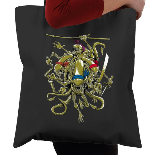 Aliens x TMNT – Teenage Mutant Xenomorph Ninjas Tote Bag