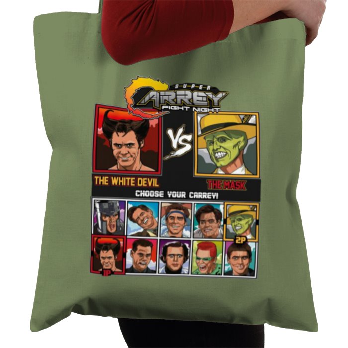 Jim Carrey & Fight Night & Street Fighter - Super Carrey Fight Night Tote Bag