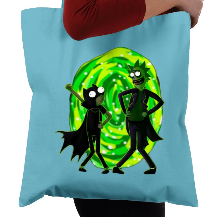 Rick & Morty & Batman - Portal Pose Tote Bag