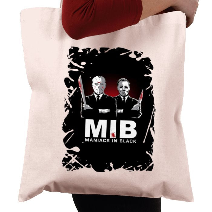 Men In Black & Friday 13th & Halloween - Maniacs In Black Tote Bag